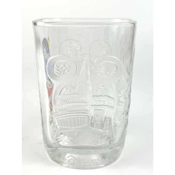 Disney World Fantasia Mickey McDonalds Square Glass Epcot 2000 Celebration Magic - Picture 2 of 7
